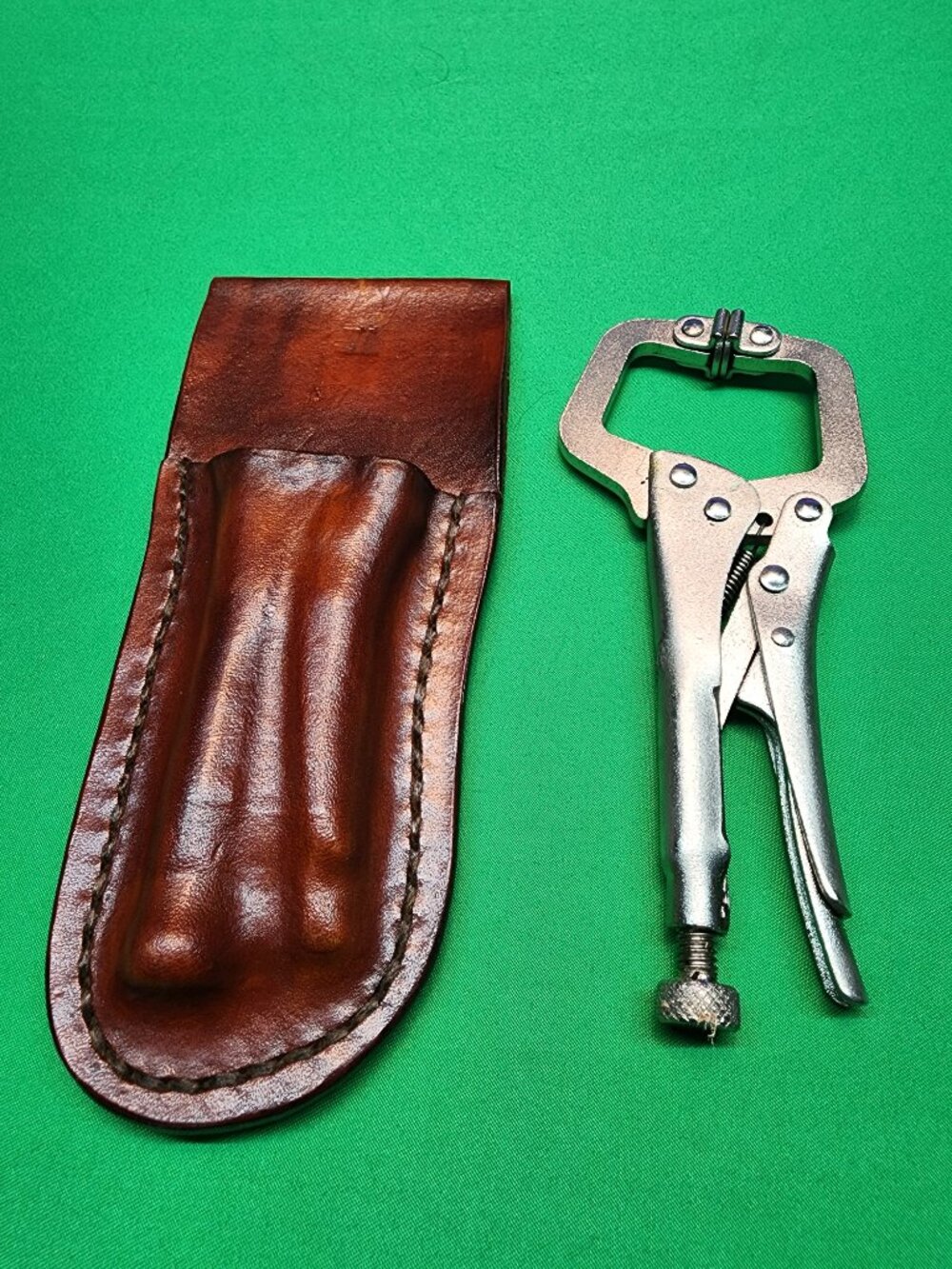 New Homemade Leather Pouch with Mastercraft Mini Vice Grips - Picture 4 of 8